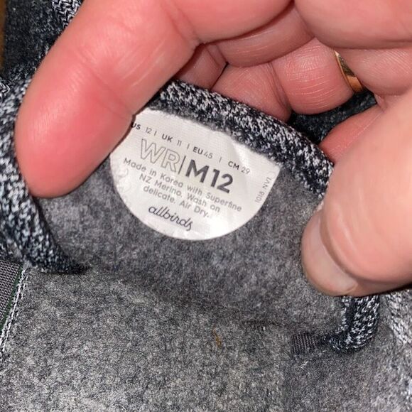 All Birds Wool Runners grey men’s size 12 - Picture 9 of 9